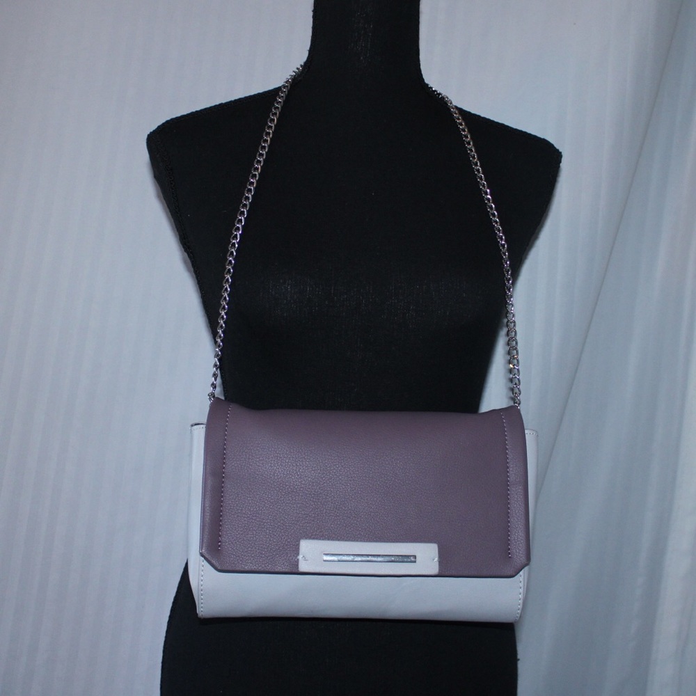 Danielle Nicole Purple And Grey Chain Crossbody Purse